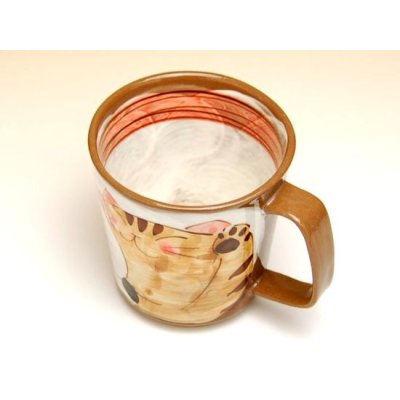 Photo3: Mug Nakayoshi neko Cats (Red)