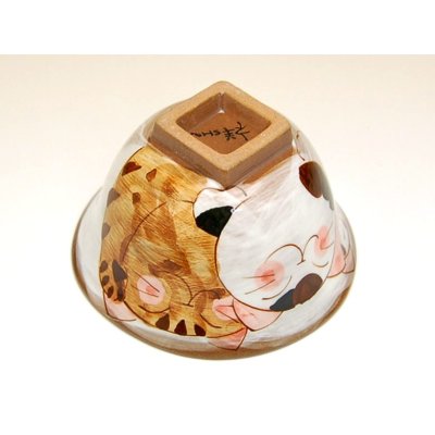 Photo3: Rice Bowl Nakayoshi neko Cats (Blue)