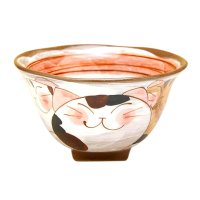 Rice Bowl Nakayoshi neko Cats (Red)