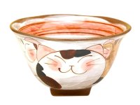 Rice Bowl Nakayoshi neko Cats (Red)