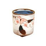 Yunomi Tea Cup for Green Tea Nakayoshi neko Cats (Blue)