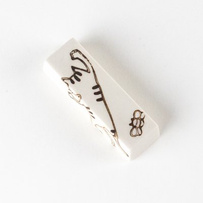 Photo2: Chopstick Rest Cat Tora-Neko