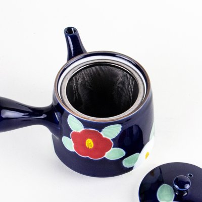 Photo6: Teapot Kyusu Yusai Tsubaki Ruri Camellia