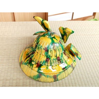 Photo4: Japanese Armor, Helmets and Warrior Dolls Sansai (Large) Kabuto Doll