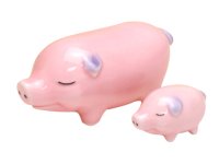 Figurine Pink buta Pig (pair)