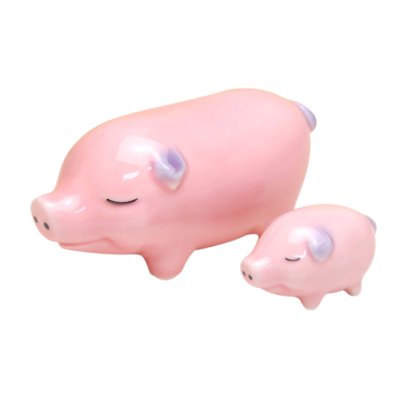 [Made in Japan] Pink buta pig (pair) Ornament doll