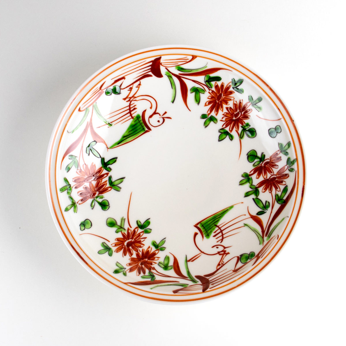 Arita ware plate with akae overglaze decoration