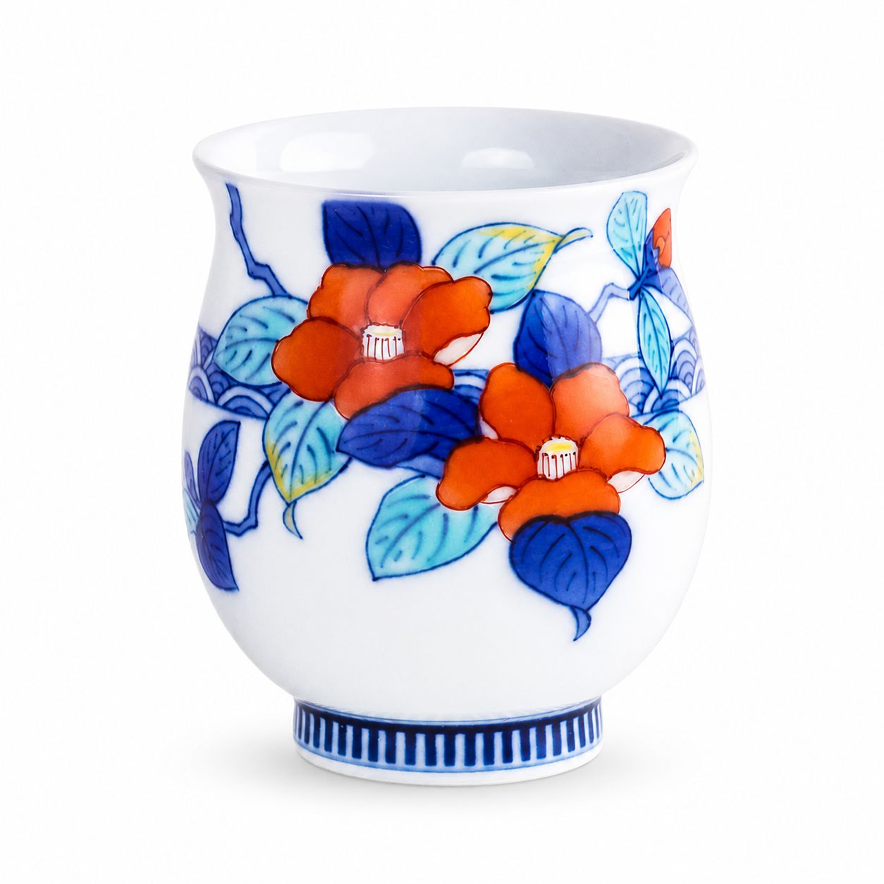 Iro-Nabeshima teacup with camellia motif