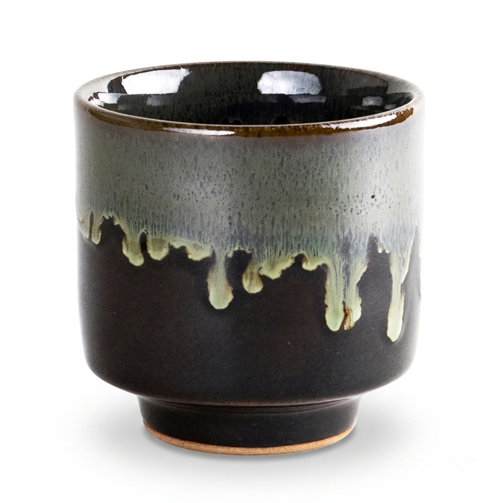 Japanese pottery teacup with a warm earthy texture