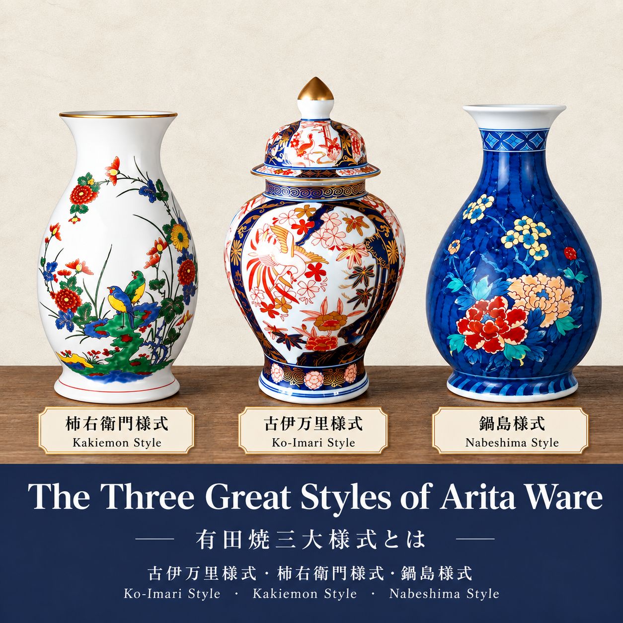 The Three Major Styles of Arita Ware
