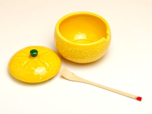Photo2: Condiment Container with Bamboo Spoon Yuzu Citron (2)