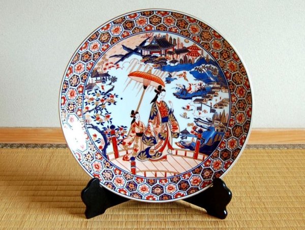 [Made in Japan] Kinsai yuuen Ornamental plate(30cm)