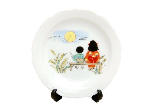 [Made in Japan] Otsukimi (September) Monthly Small ornamental plate