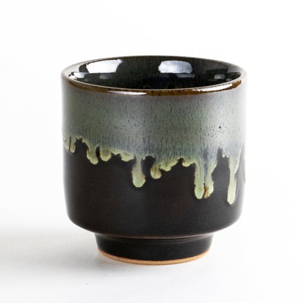 Photo1: Yunomi Tea Cup (Large) for Green Tea Shikkoku Black (1)