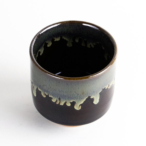 Photo3: Yunomi Tea Cup (Large) for Green Tea Shikkoku Black (3)