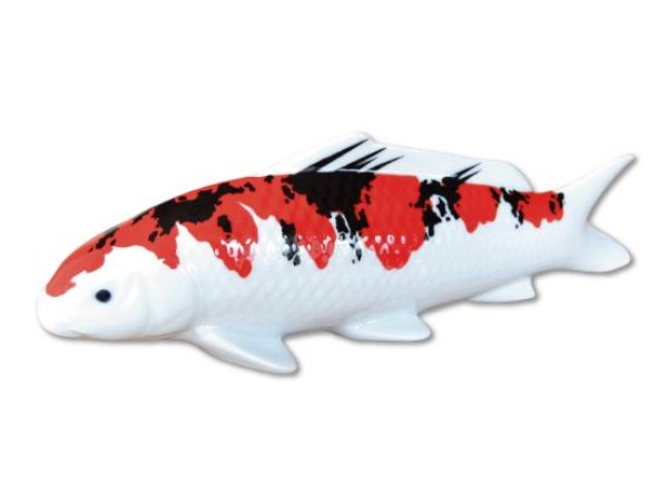 Photo1: Figurine Koi madara Carp red and black (30cm/11.8in) (1)