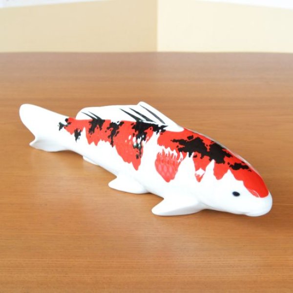 Photo3: Figurine Koi madara Carp red and black (30cm/11.8in) (3)