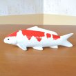 Photo2: Figurine Koi kohaku Carp red and white (30cm/11.8in) (2)