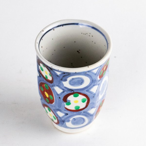 Photo2: Sake Hexagonal Cup Maru-Mon (2)