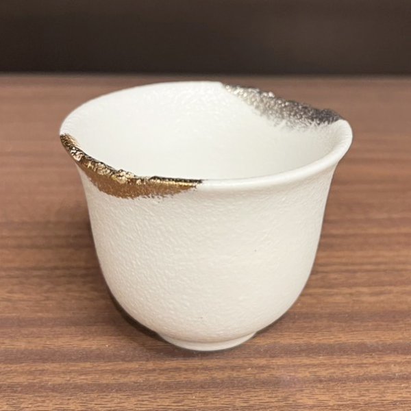 Photo1: Sake Cup Gaku White (1)