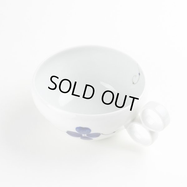 Photo2: Medium Bowl Soup cup sometsuke hanae (15.3cm/6in) (2)