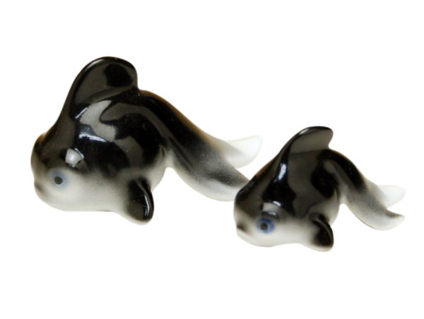 [Made in Japan] Goldfish (Black & Black) Ornament doll