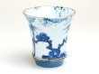 Photo2: Sake Cup Sometsuke Syochikubai (Vertical) SAKE GLASS (2)