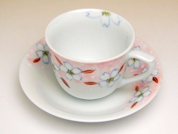 Photo3: Coffee Cup and Saucer Somenishiki Sakura (3)