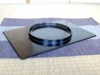 Photo3: Extra Large Rectangle Plate (30cm) Nishiki araiso (Black) (3)