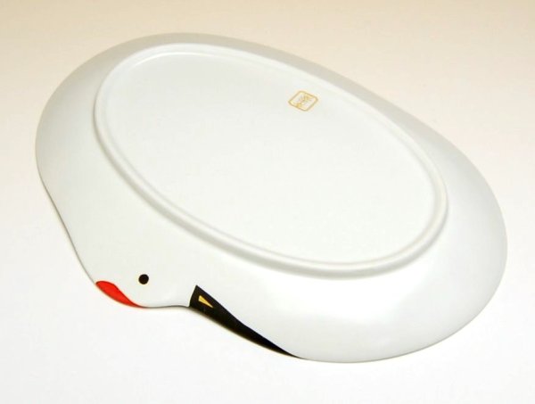 Photo3: Large Plate (24cm) Kinsai tsuru Crane (3)