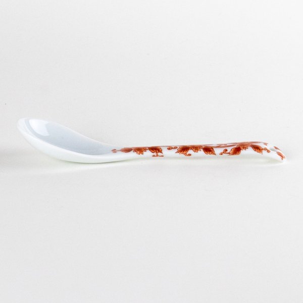 Photo3: Porcelain Dessert Spoon Karakusa Red (3)