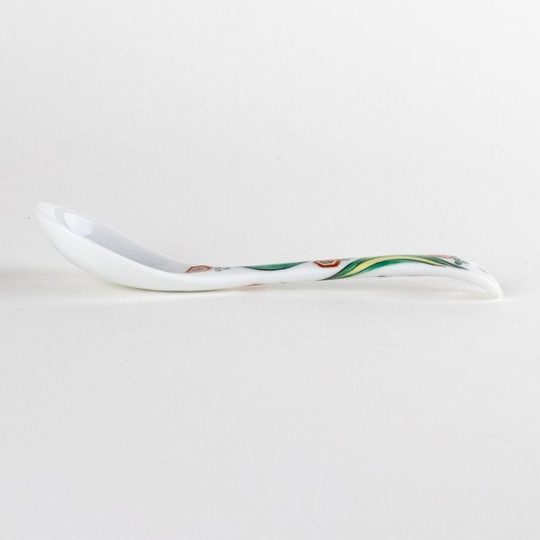 Photo3: Porcelain Dessert Spoon Ryusui Green (3)