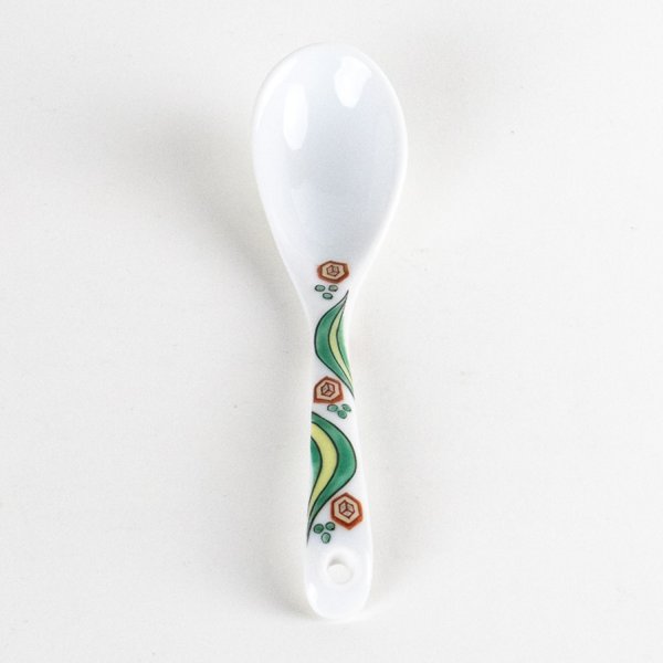 Photo4: Porcelain Dessert Spoon Ryusui Green (4)