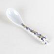 Photo1: Porcelain Dessert Spoon Nishiki-Hanakarakusa Purple (1)