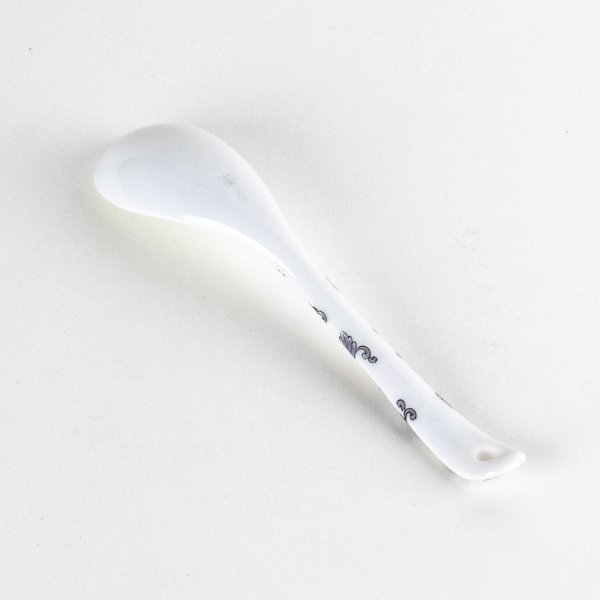 Photo5: Porcelain Dessert Spoon Nishiki-Hanakarakusa Purple (5)
