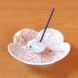 Photo1: Rabbit Incense Holder with Tray Nishiki-Shonzui Red (1)