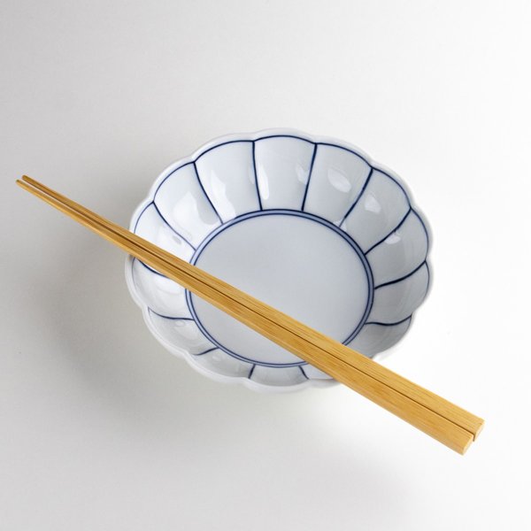 Photo7: Medium Bowl Sometsuke fuchidori sen (12.8cm/5in) (7)