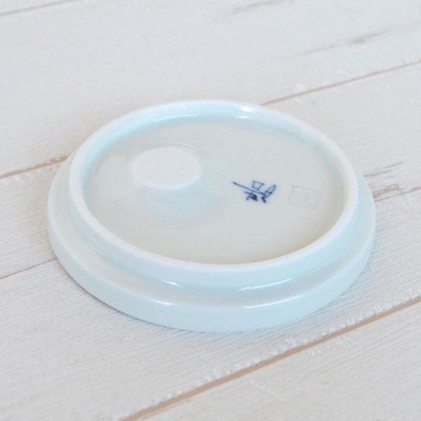 Photo6: Mug with lid Mikan wari Blue (6)