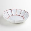 Photo1: Medium Bowl Akae fuchidori sen (18.3cm/7.2in) (1)