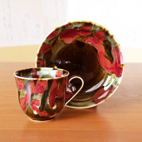 Photo2: Coffee Cup and Saucer Yume | Kusuo Baba's work in Shinemon Kiln (2)