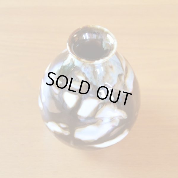 Photo7: Sake set 1 pc Tokkuri bottle and 2 pcs Cups "Ryokuei"  Green Shadow | Kusuo Baba's work in Shinemon Kiln (7)