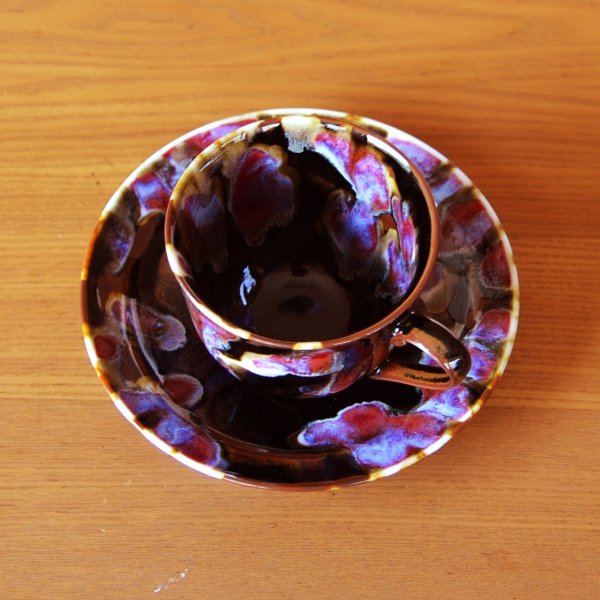 Photo4: Coffee Cup and Saucer Yoh | Kusuo Baba's work in Shinemon Kiln (4)