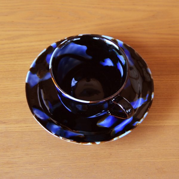 Photo5: Coffee Cup and Saucer Seiin | Kusuo Baba's work in Shinemon Kiln (5)