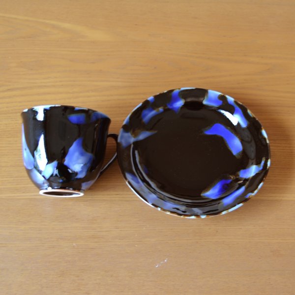 Photo6: Coffee Cup and Saucer Seiin | Kusuo Baba's work in Shinemon Kiln (6)