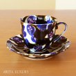 Photo1: Iki Coffee Cup and Saucer by Kusuo Baba, Second-Generation Shinemon, Shinemon Kiln (1)