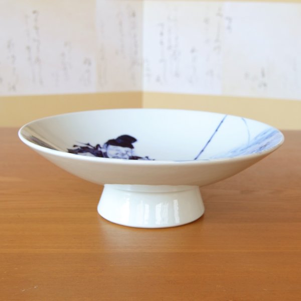 Photo3: Sometsuke Daikoku Decorative Plate by First-Generation Shinemon, Shinemon Kiln (3)