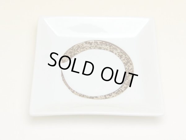 Photo4: Small Plate (11.6cm) Shiro platinum hake (4)