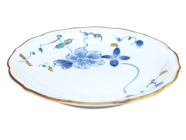 [Made in Japan] Somenishiki hana botan Medium plate