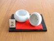 Photo3: Figurine Small Kagami-mochi Orange with wooden stand (3)