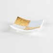Photo2: Chopstick Rest Ichimatsu Gold & White (2)